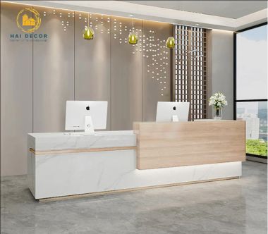 Quầy lễ tân đẹp cho không gian văn phòng - QLT 004