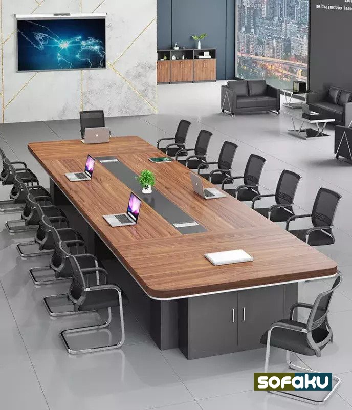 Bàn họp văn phòng gỗ công nghiệp tiện ích và chuyên nghiệp PHH 005