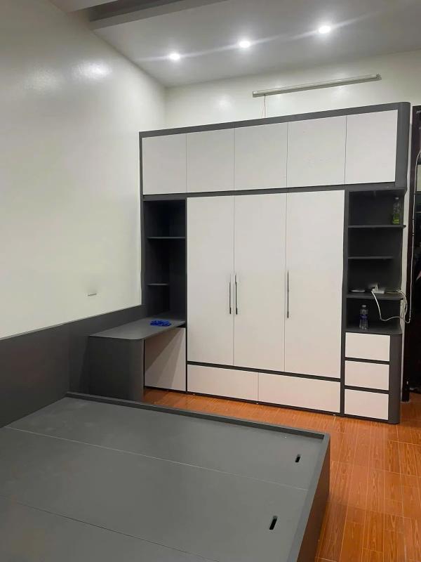 Tủ quần áo gỗ công nghiệp MDF đa năng kết hợp bàn làm việc