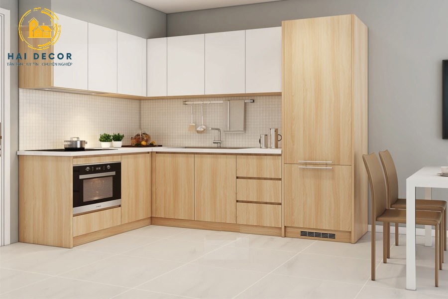 tủ bếp gỗ công nghiệp
